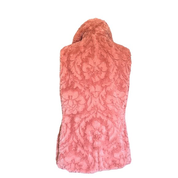 💖Marc New York, Andrew Marc salmon fur vest with pockets and gold button - Picture 4 of 10